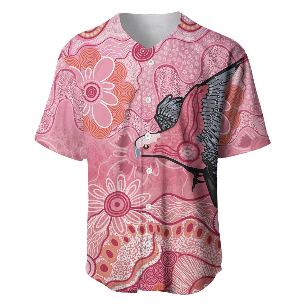 NAIDOC Week Aussie Indigenous Baseball Jersey Aboriginal Galah Bird Contemporary Art