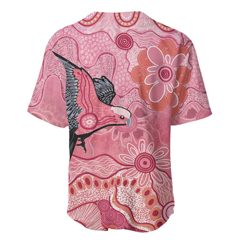 NAIDOC Week Aussie Indigenous Baseball Jersey Aboriginal Galah Bird Contemporary Art