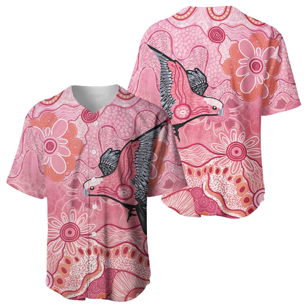 NAIDOC Week Aussie Indigenous Baseball Jersey Aboriginal Galah Bird Contemporary Art
