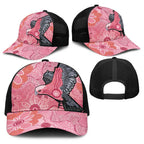 NAIDOC Week Aussie Indigenous Baseball Net Cap Aboriginal Galah Bird Contemporary Art