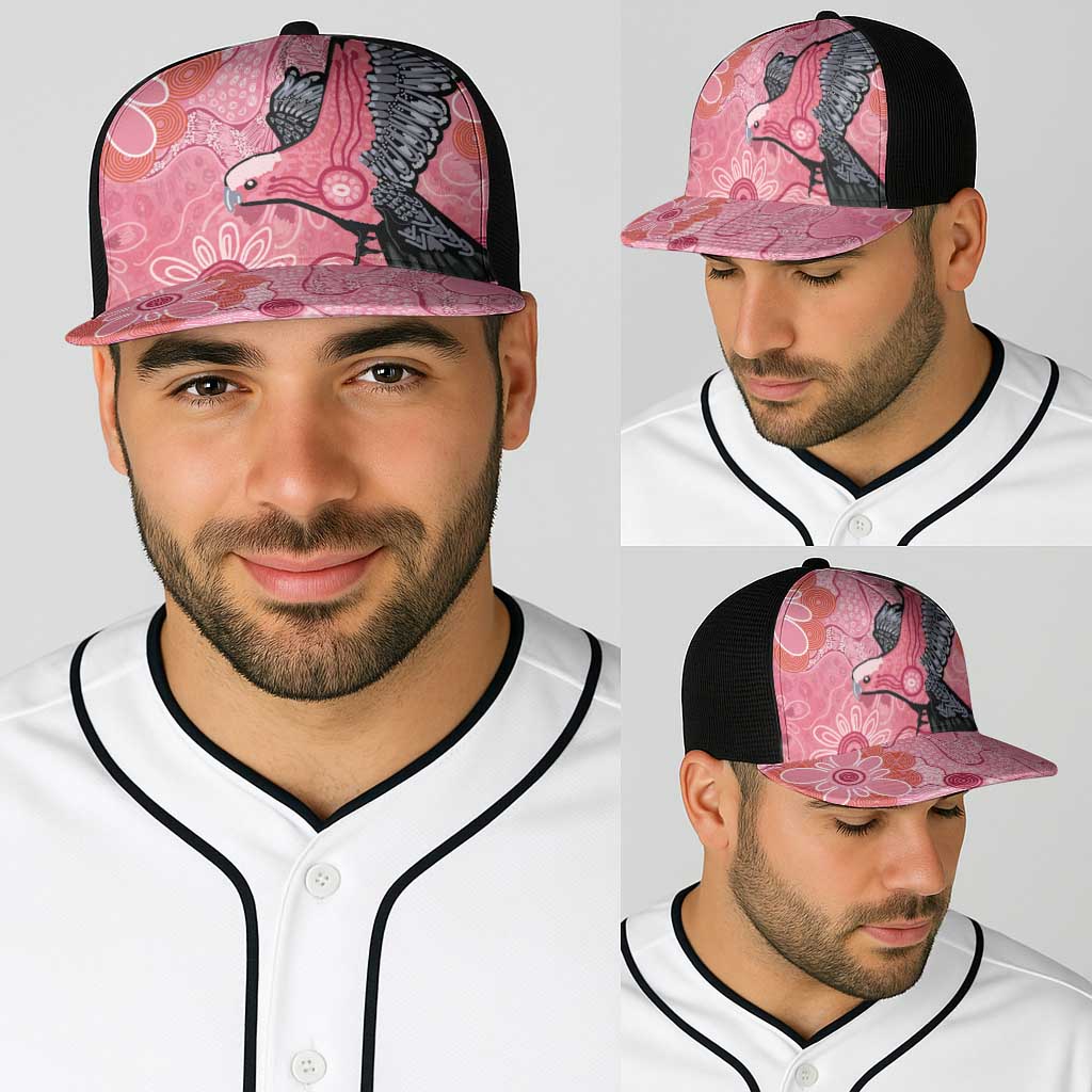 NAIDOC Week Aussie Indigenous Baseball Net Cap Aboriginal Galah Bird Contemporary Art