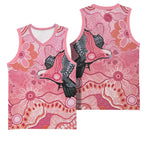 NAIDOC Week Aussie Indigenous Basketball Jersey Aboriginal Galah Bird Contemporary Art