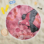 NAIDOC Week Aussie Indigenous Beach Blanket Aboriginal Galah Bird Contemporary Art