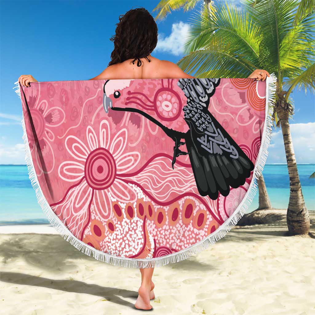 NAIDOC Week Aussie Indigenous Beach Blanket Aboriginal Galah Bird Contemporary Art