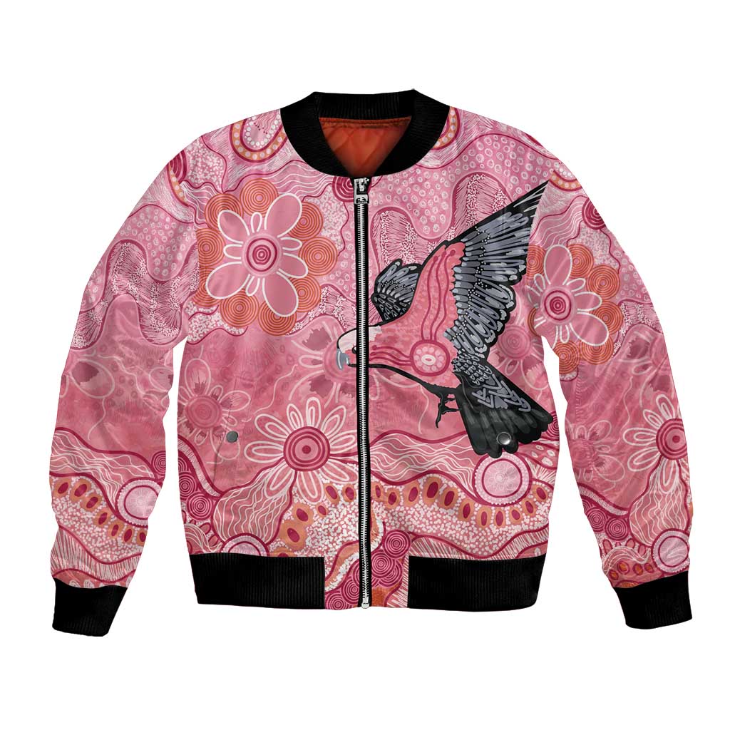 NAIDOC Week Aussie Indigenous Bomber Jacket Aboriginal Galah Bird Contemporary Art
