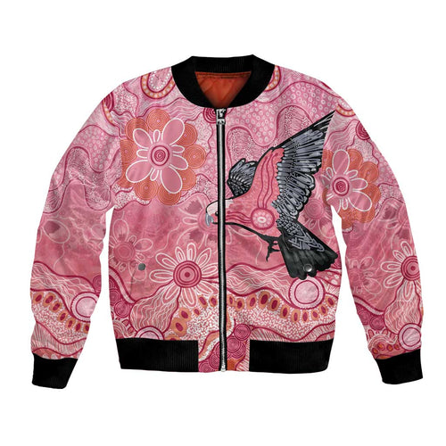 NAIDOC Week Aussie Indigenous Bomber Jacket Aboriginal Galah Bird Contemporary Art