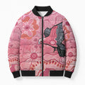 NAIDOC Week Aussie Indigenous Bomber Puffer Jacket Aboriginal Galah Bird Contemporary Art