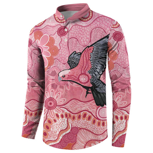 NAIDOC Week Aussie Indigenous Button Sweatshirt Aboriginal Galah Bird Contemporary Art