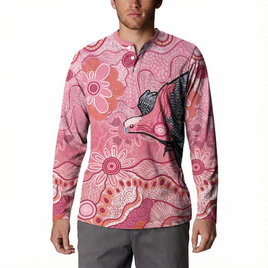 NAIDOC Week Aussie Indigenous Button Sweatshirt Aboriginal Galah Bird Contemporary Art