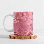 NAIDOC Week Aussie Indigenous Ceramic Mug Aboriginal Galah Bird Contemporary Art