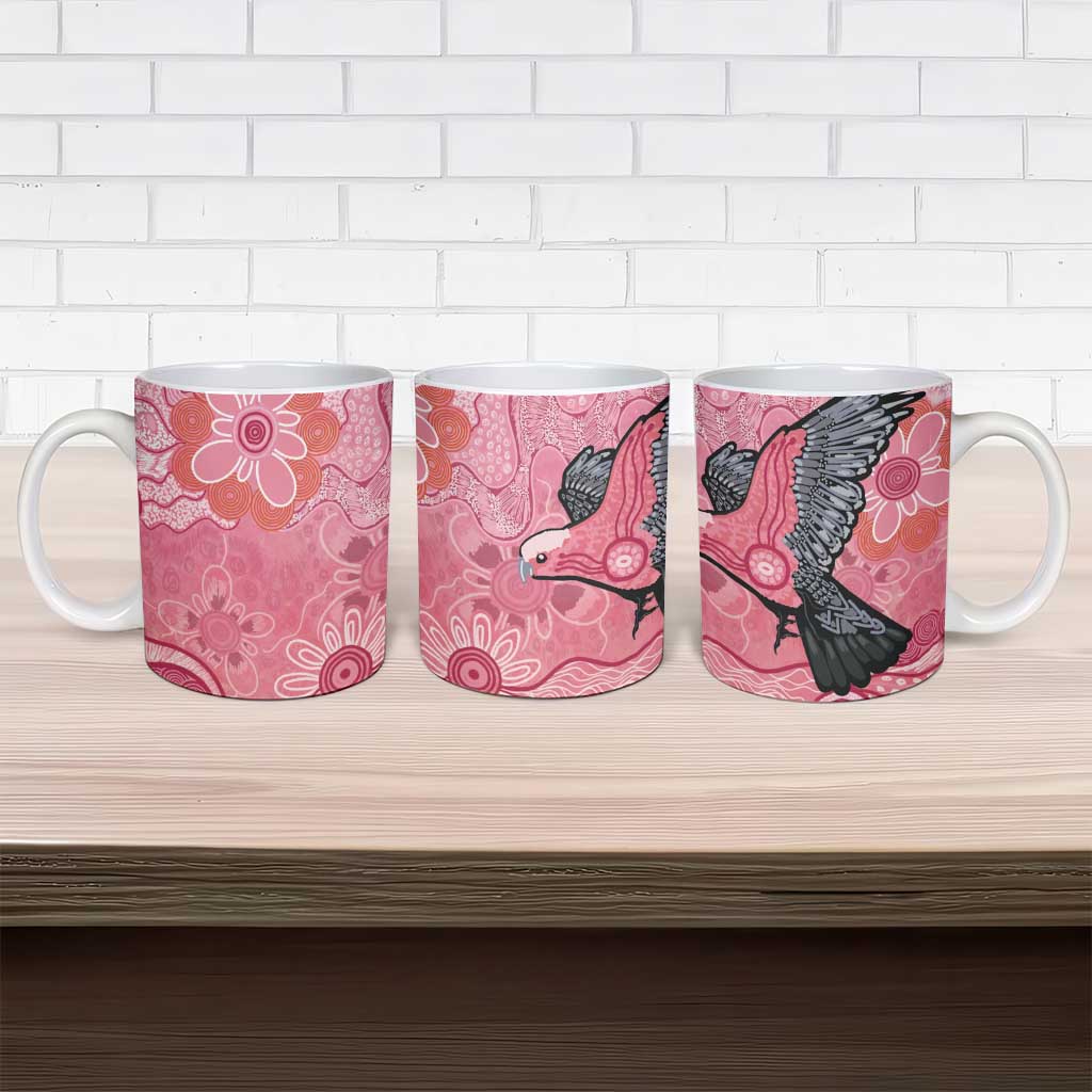 NAIDOC Week Aussie Indigenous Ceramic Mug Aboriginal Galah Bird Contemporary Art
