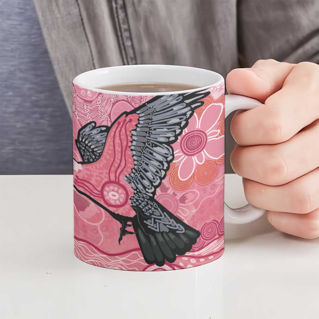 NAIDOC Week Aussie Indigenous Ceramic Mug Aboriginal Galah Bird Contemporary Art