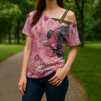 NAIDOC Week Aussie Indigenous Cross Shoulder Shirt Aboriginal Galah Bird Contemporary Art