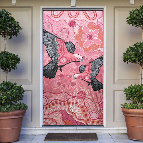NAIDOC Week Aussie Indigenous Door Cover Aboriginal Galah Bird Contemporary Art