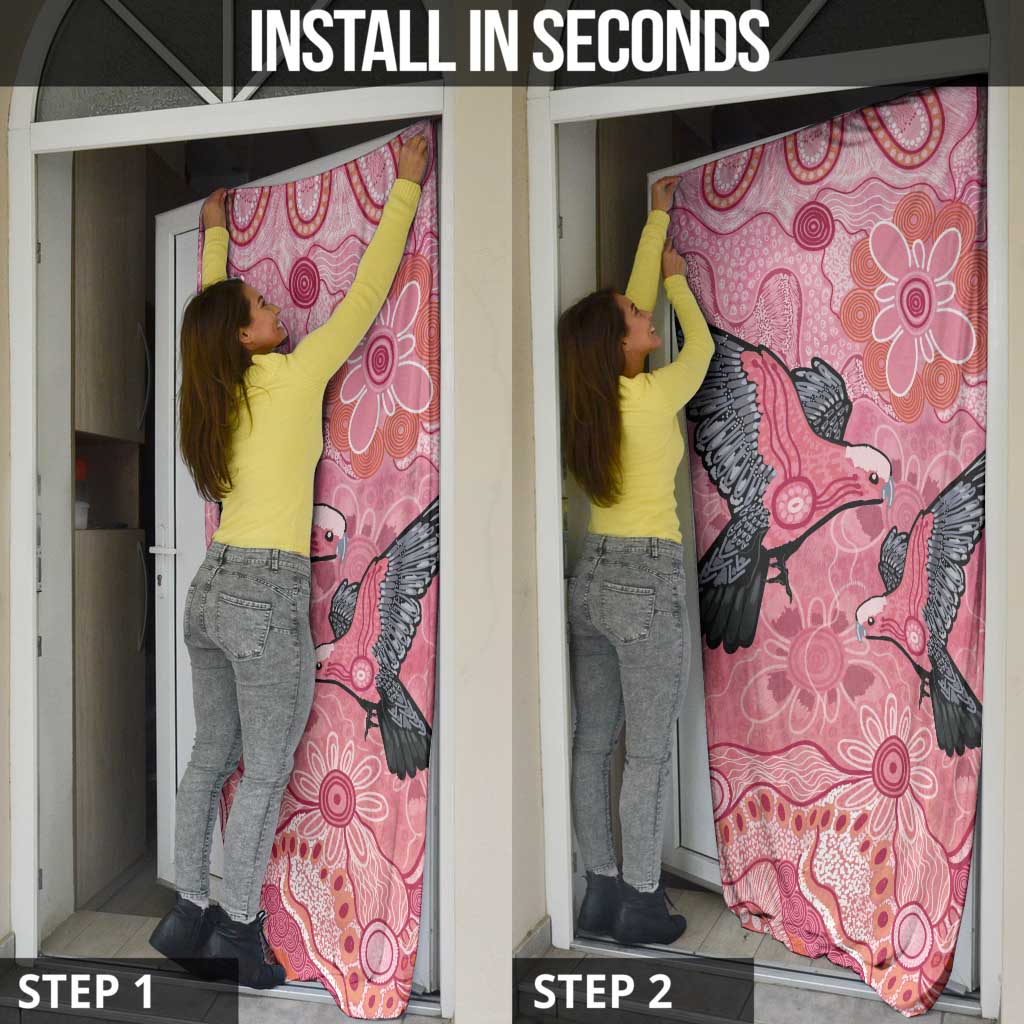 NAIDOC Week Aussie Indigenous Door Cover Aboriginal Galah Bird Contemporary Art