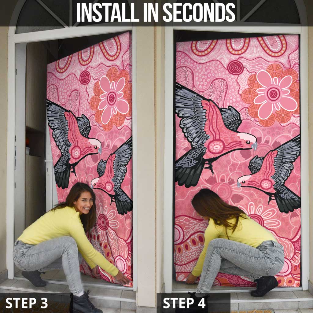 NAIDOC Week Aussie Indigenous Door Cover Aboriginal Galah Bird Contemporary Art