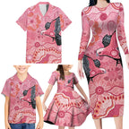 NAIDOC Week Aussie Indigenous Family Matching Long Sleeve Bodycon Dress and Hawaiian Shirt Aboriginal Galah Bird Contemporary Art