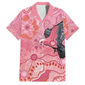 NAIDOC Week Aussie Indigenous Family Matching Long Sleeve Bodycon Dress and Hawaiian Shirt Aboriginal Galah Bird Contemporary Art