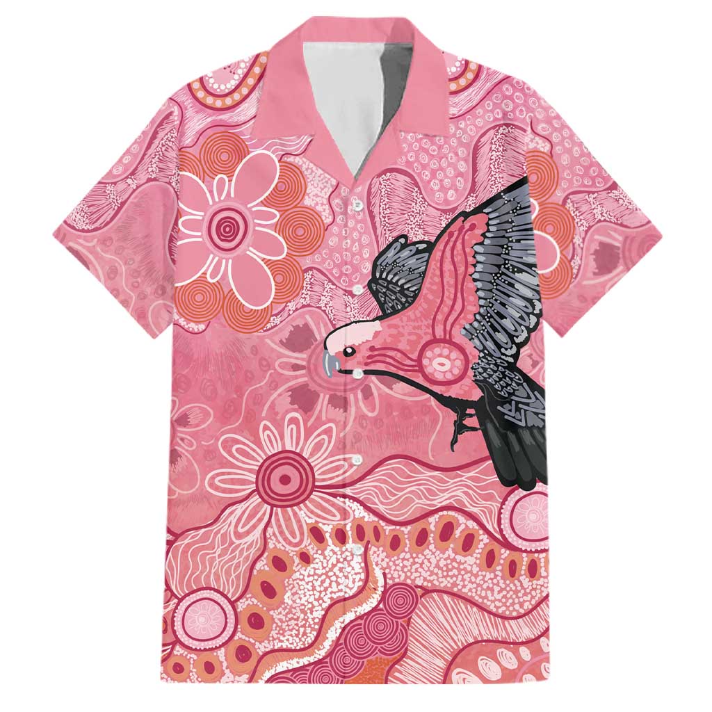 NAIDOC Week Aussie Indigenous Family Matching Off The Shoulder Long Sleeve Dress and Hawaiian Shirt Aboriginal Galah Bird Contemporary Art