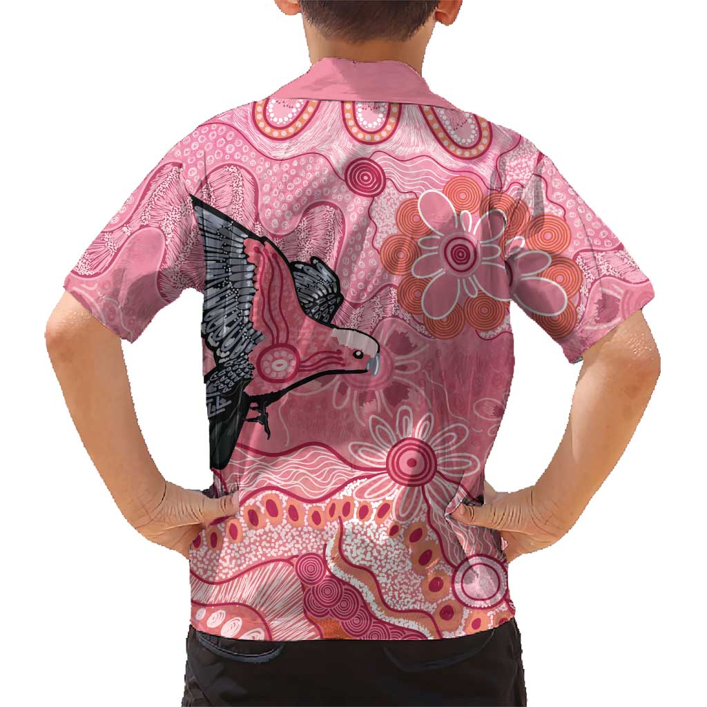 NAIDOC Week Aussie Indigenous Family Matching Puletasi and Hawaiian Shirt Aboriginal Galah Bird Contemporary Art