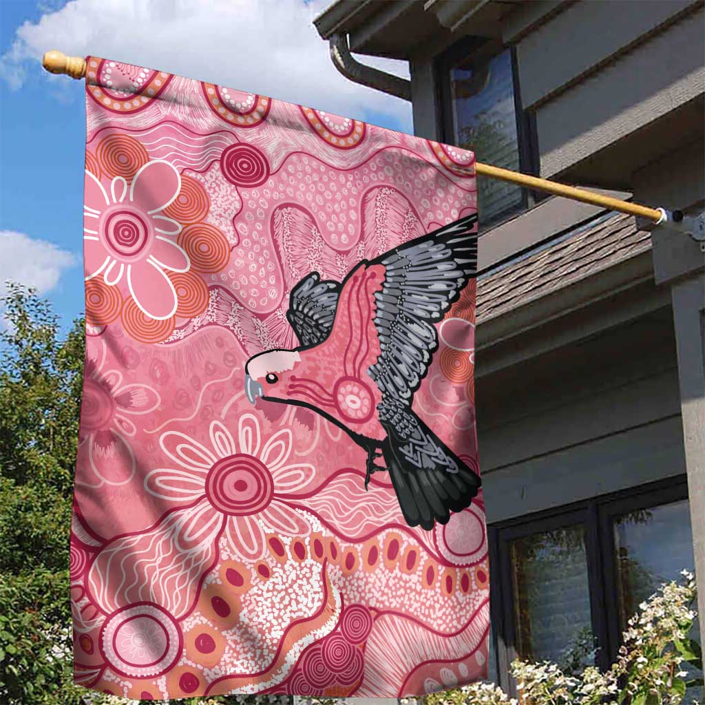 NAIDOC Week Aussie Indigenous Garden Flag Aboriginal Galah Bird Contemporary Art