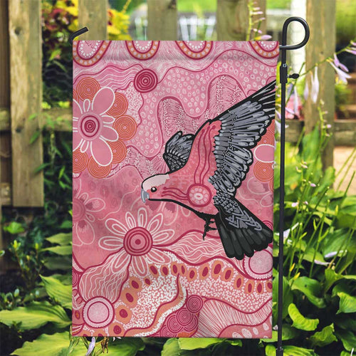 NAIDOC Week Aussie Indigenous Garden Flag Aboriginal Galah Bird Contemporary Art