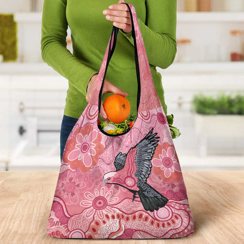NAIDOC Week Aussie Indigenous Grocery Bag Aboriginal Galah Bird Contemporary Art