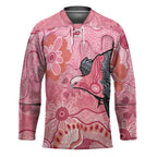 NAIDOC Week Aussie Indigenous Hockey Jersey Aboriginal Galah Bird Contemporary Art