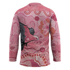 NAIDOC Week Aussie Indigenous Hockey Jersey Aboriginal Galah Bird Contemporary Art