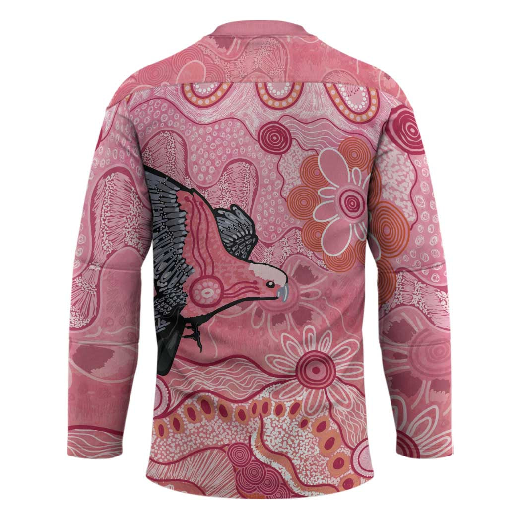 NAIDOC Week Aussie Indigenous Hockey Jersey Aboriginal Galah Bird Contemporary Art