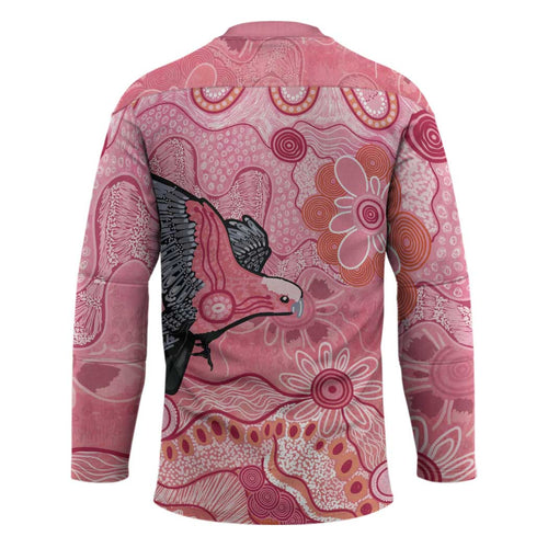 NAIDOC Week Aussie Indigenous Hockey Jersey Aboriginal Galah Bird Contemporary Art