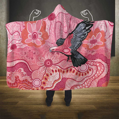 NAIDOC Week Aussie Indigenous Hooded Blanket Aboriginal Galah Bird Contemporary Art