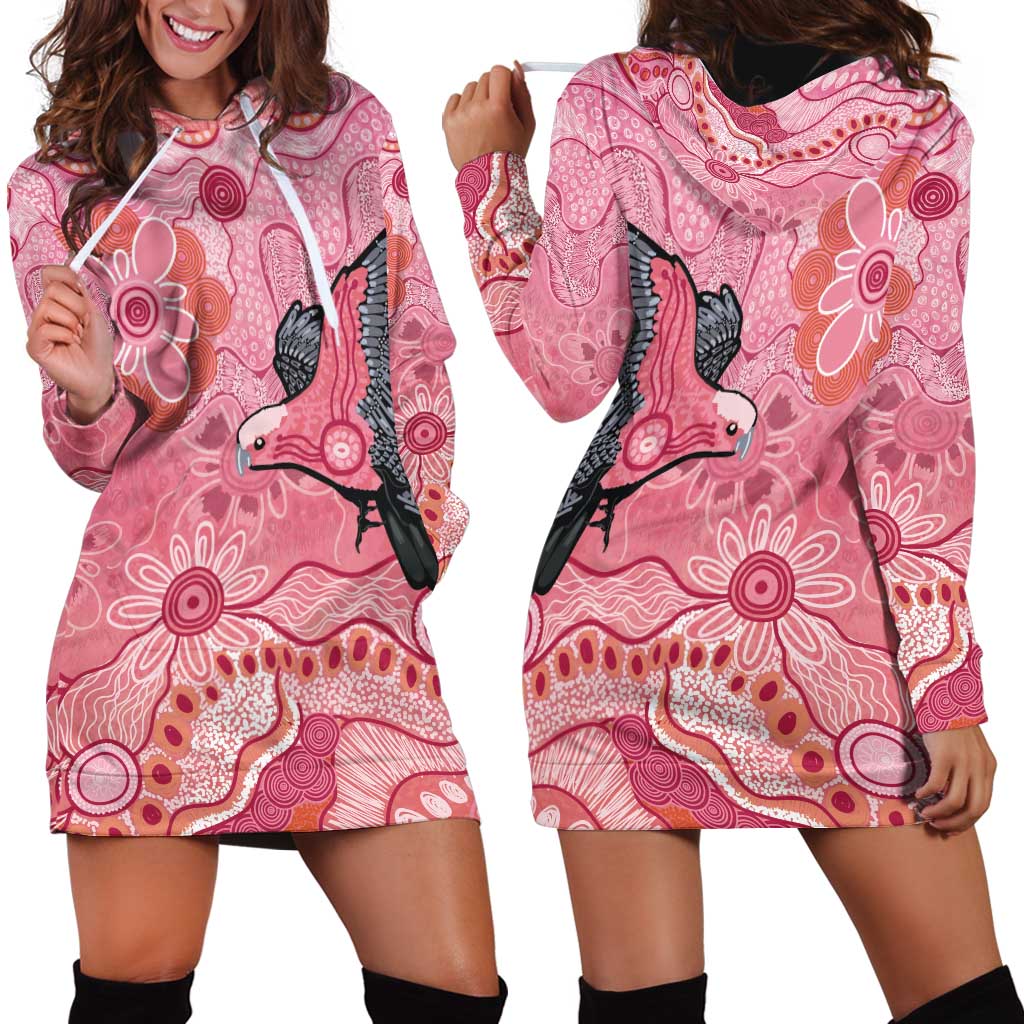 NAIDOC Week Aussie Indigenous Hoodie Dress Aboriginal Galah Bird Contemporary Art