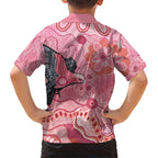 NAIDOC Week Aussie Indigenous Kid Hawaiian Shirt Aboriginal Galah Bird Contemporary Art