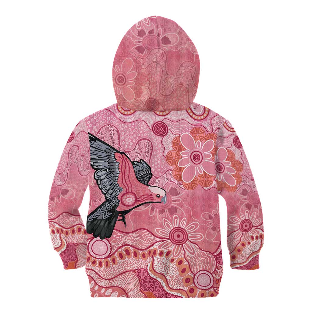 NAIDOC Week Aussie Indigenous Kid Hoodie Aboriginal Galah Bird Contemporary Art