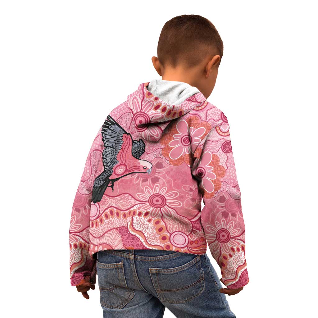 NAIDOC Week Aussie Indigenous Kid Hoodie Aboriginal Galah Bird Contemporary Art