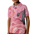 NAIDOC Week Aussie Indigenous Kid Polo Shirt Aboriginal Galah Bird Contemporary Art