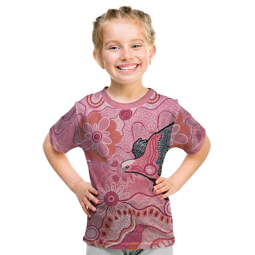 NAIDOC Week Aussie Indigenous Kid T Shirt Aboriginal Galah Bird Contemporary Art