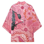 NAIDOC Week Aussie Indigenous Kimono Aboriginal Galah Bird Contemporary Art