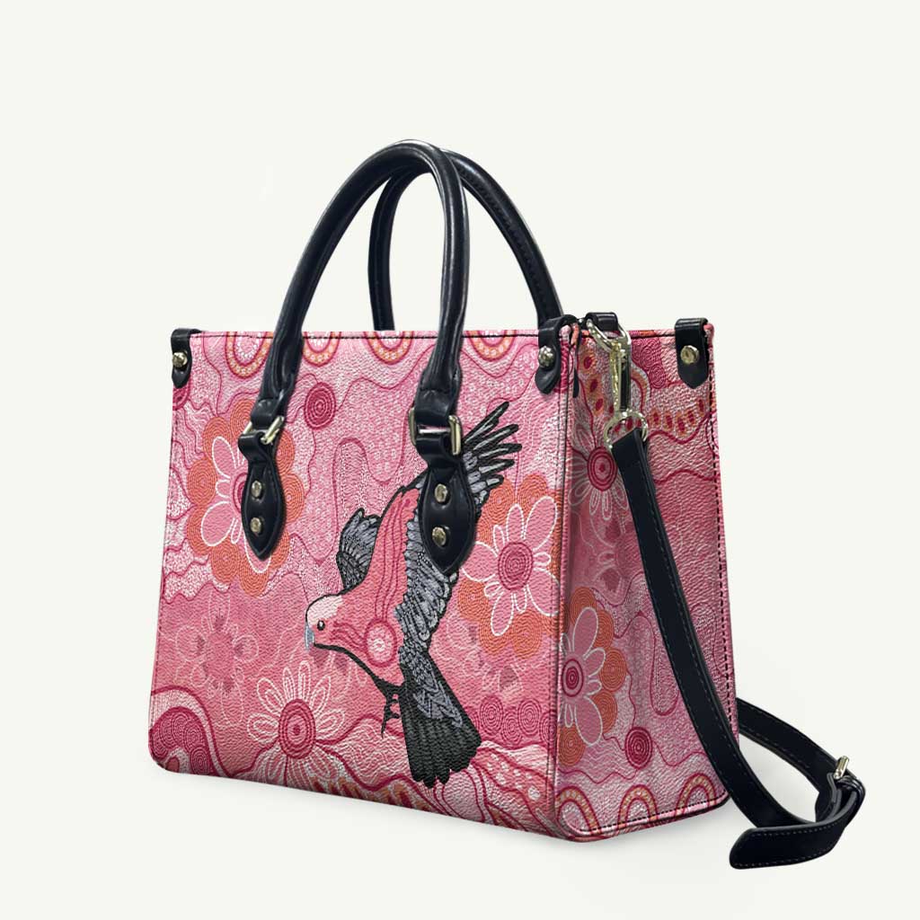 NAIDOC Week Aussie Indigenous Leather Bag Aboriginal Galah Bird Contemporary Art
