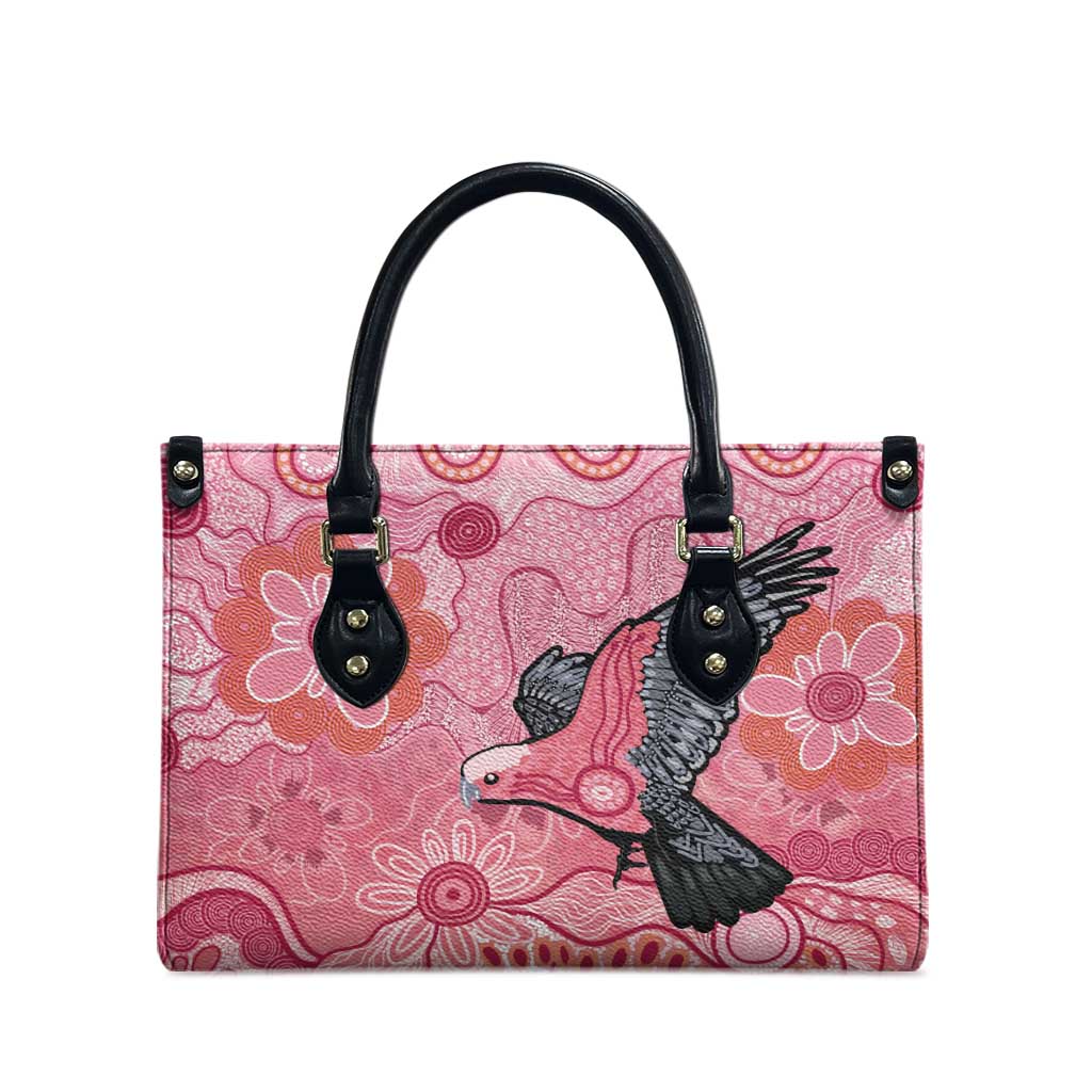 NAIDOC Week Aussie Indigenous Leather Bag Aboriginal Galah Bird Contemporary Art