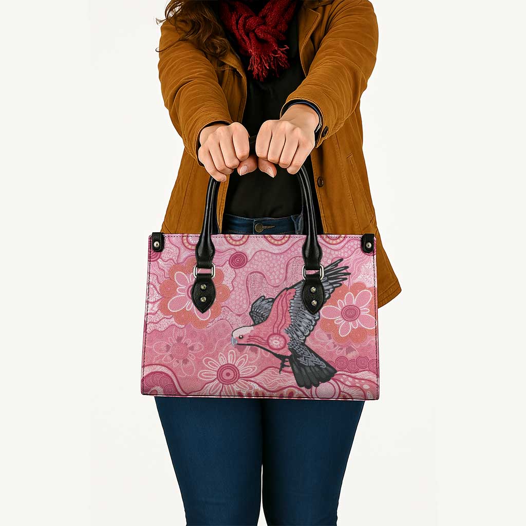 NAIDOC Week Aussie Indigenous Leather Bag Aboriginal Galah Bird Contemporary Art