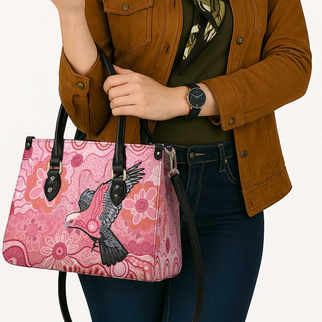 NAIDOC Week Aussie Indigenous Leather Bag Aboriginal Galah Bird Contemporary Art