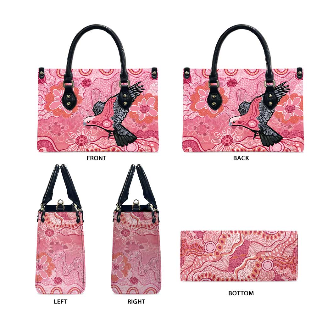 NAIDOC Week Aussie Indigenous Leather Bag Aboriginal Galah Bird Contemporary Art