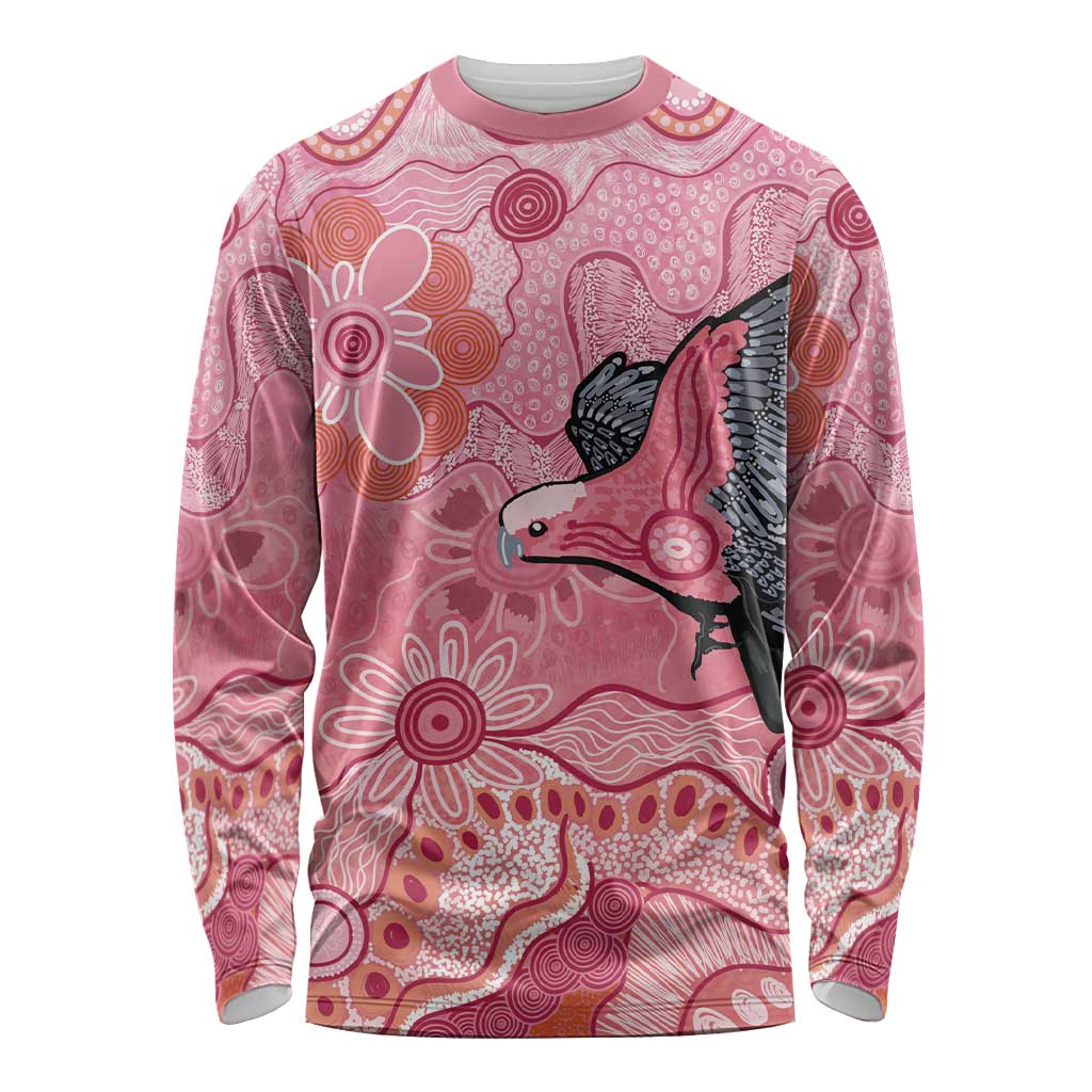 NAIDOC Week Aussie Indigenous Long Sleeve Shirt Aboriginal Galah Bird Contemporary Art