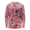 NAIDOC Week Aussie Indigenous Long Sleeve Shirt Aboriginal Galah Bird Contemporary Art