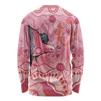 NAIDOC Week Aussie Indigenous Long Sleeve Shirt Aboriginal Galah Bird Contemporary Art