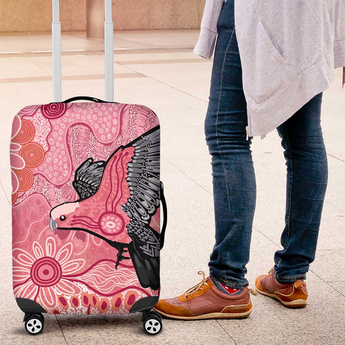 NAIDOC Week Aussie Indigenous Luggage Cover Aboriginal Galah Bird Contemporary Art