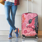 NAIDOC Week Aussie Indigenous Luggage Cover Aboriginal Galah Bird Contemporary Art