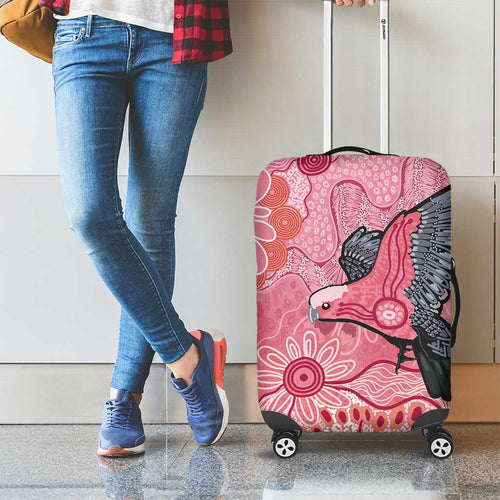 NAIDOC Week Aussie Indigenous Luggage Cover Aboriginal Galah Bird Contemporary Art
